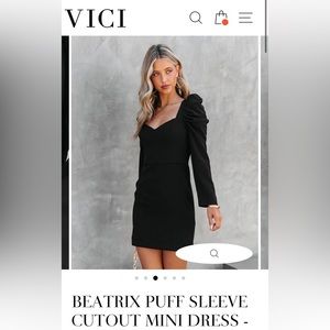 NWT black puff sleeve party dress. Perfect for date night or a girls night out